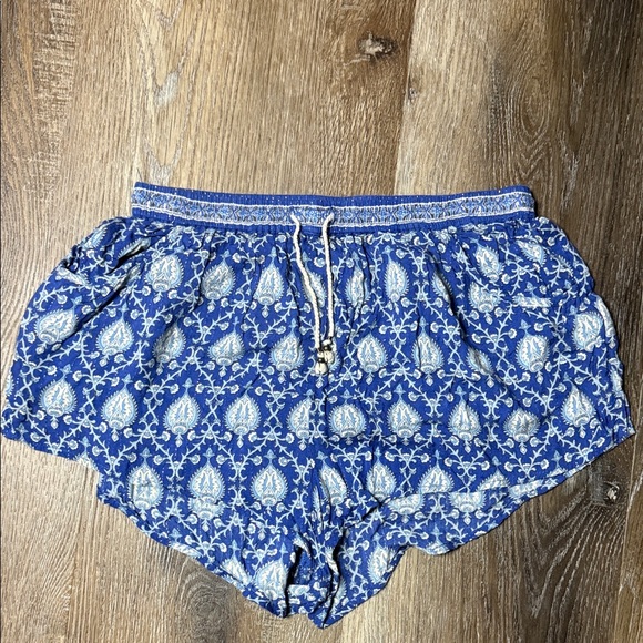 Spell Pants - Vintage Spell Oracle Shorts Blue with Metallic Thread Throughout  Size Small
